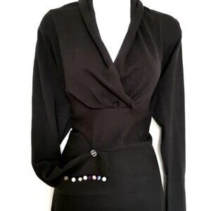 NWT Robert Kitchen black sweater top sz XL